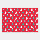 Japans Spitz Dog's Schattige Kerstmis Inpakpapier Vel (Voorkant 2)