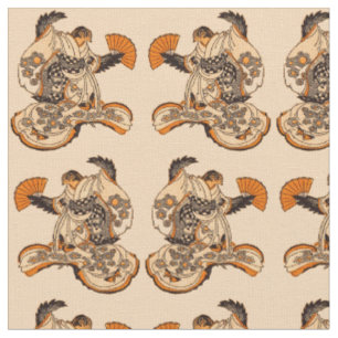 Japans sprookje De tongue Cut Sparrow print Stof