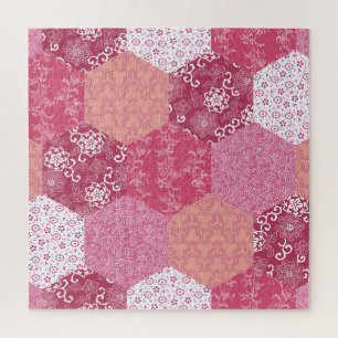 Japans Stijl Patchwork Patroon Ontwerp Legpuzzel