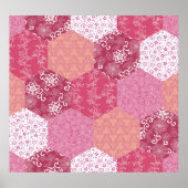 Japans Stijl Patchwork Patroon Ontwerp Poster (Voorkant)