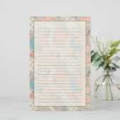 Japans stijlpatroon. Illustratie. Briefpapier (Staand voorkant)