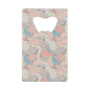 Japans stijlpatroon. Illustratie. Kredietkaart Flessenopener
