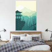 Japans stijltekencanvas afdrukken (Insitu (Slaapkamer))