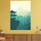 Japans stijltekencanvas afdrukken (Insitu (Woonkamer))