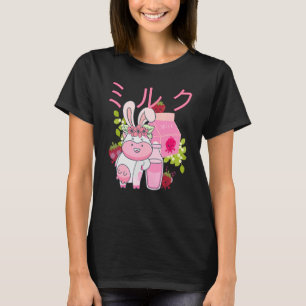 Japans Strawberry Milk Pop Design T-shirt