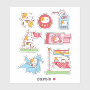 Japans Succes Charms Neko Cat Sticker Pack