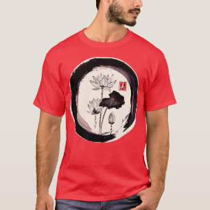 Japans Sumi E Rosie Water Lily T-shirt