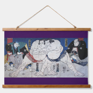 Japans Sumo worstelen, Kuniyoshi Hangend Wandkleed