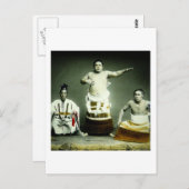  Japans Sumo Wrestlers Oud Japan Briefkaart (Voorkant / Achterkant)