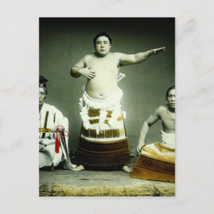  Japans Sumo Wrestlers Oud Japan Briefkaart