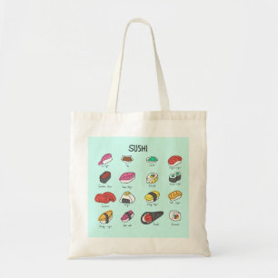 Japans sushi collectie op een je canvas tas! tote bag