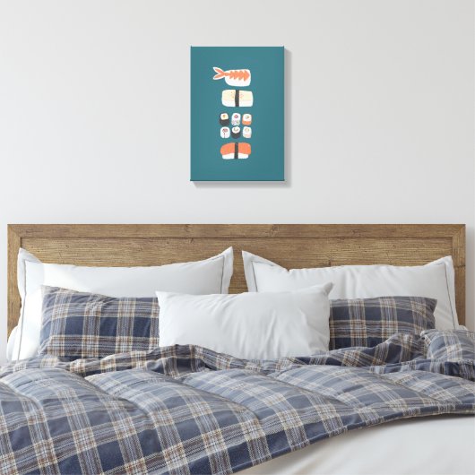 Japans Sushi Nigiri Maki Roll Canvas Afdruk (Insitu (Slaapkamer))