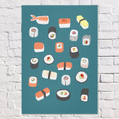 Japans Sushi Nigiri Maki Roll Canvas Afdruk