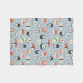 Japans Sushi Nigiri Maki Roll Pattern Fleece Deken (Voorkant (Horizontaal))