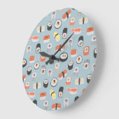 Japans Sushi Nigiri Maki Roll Pattern Grote Klok (Hoek)