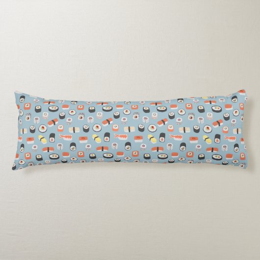 Japans Sushi Nigiri Maki Roll Pattern Lichaamskussen (Voorkant)
