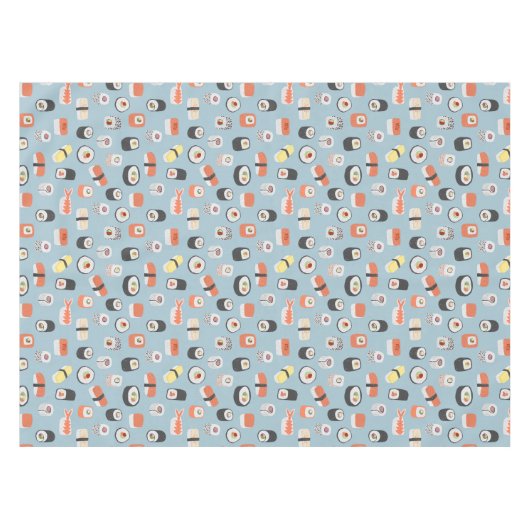 Japans Sushi Nigiri Maki Roll Pattern Tafelkleed (Voorkant (Horizontaal))