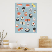 Japans Sushi Nigiri Maki Roll Poster (Keuken)