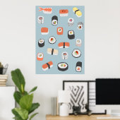 Japans Sushi Nigiri Maki Roll Poster (Thuiskantoor)