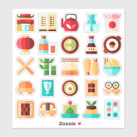 Japans Sushi Restaurant Assorted Sticker Pack (Vel)