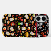 Japans sushi-visschotel op zwart Case-Mate iPhone case (Achterkant (horizontaal))