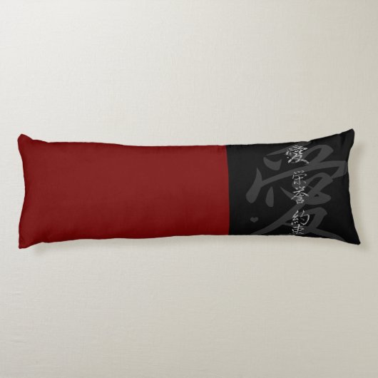 Japans symbool: liefde eer belofte lichaamskussen (Achterkant)