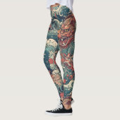 Japans Tattoo Art Twin Dragons Leggings (Links)