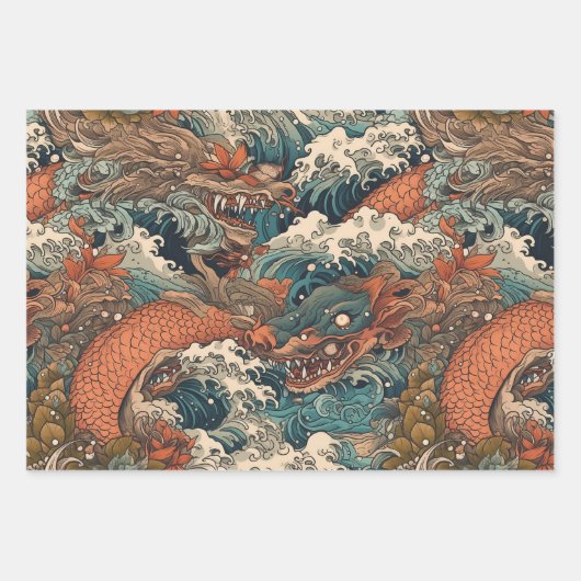 Japans Tattoo Kunst Inpakpapier Vel (Voorkant)