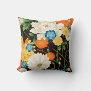  Japans textiel, Floral Kussen