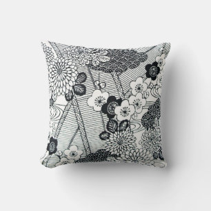  Japans textiel, Floral Pattern Kussen