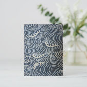  Japans textiel, golfpatroon Briefkaart (Staand voorkant)