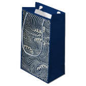  Japans textiel, golfpatroon Klein Cadeauzakje (Achterkant Gekanteld)