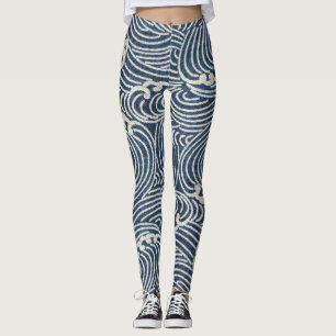  Japans textiel, golfpatroon Leggings