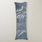 Japans textiel, golfpatroon Lichaamskussen (Voorkant Verticaal)