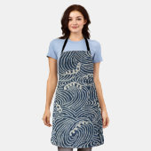 Japans textiel, golfpatroon Schort (Gedragen)