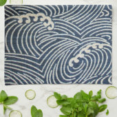  Japans textiel, golfpatroon Theedoek (Gevouwen)