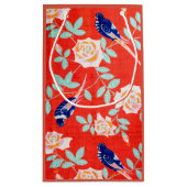 Japans textiel, vogel en Roos Klein Cadeauzakje (Achterkant)