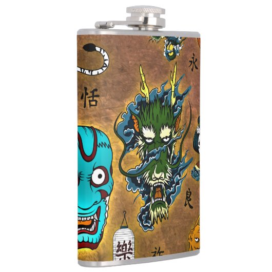 Japans thema heupfles (Rechts)