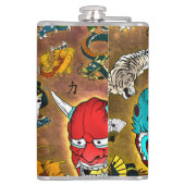 Japans thema heupfles (Achterkant)