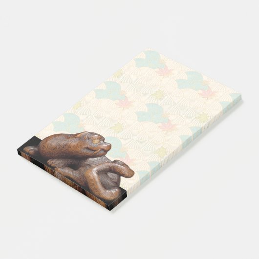 Japans tijgernetsuke-schrijfpad post-it® notes (Schuin)