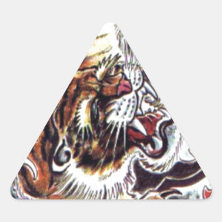 Japans tijgerTattoo Driehoek Sticker