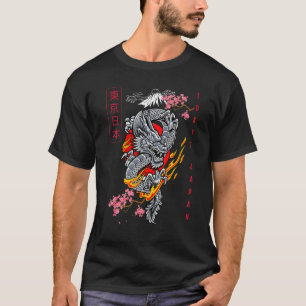Japans Tokyo Dragon Asian Retro 80u2019s Style T-shirt