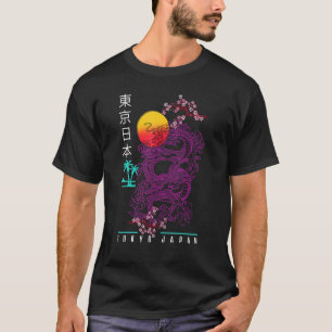 Japans Tokyo Dragon Asian Retro 80u2019s Style T-shirt