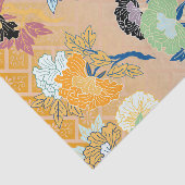 Japans traditioneel Floral Patroon Tissuepapier (Detail)