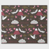 Japans traditioneel naadloos doedelpatroon met cadeaupapier (Vlak)