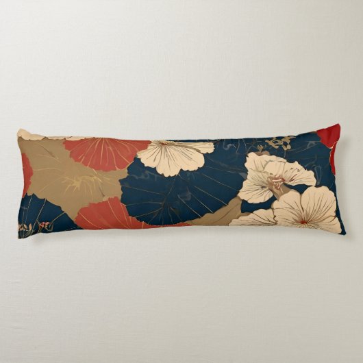 Japans traditioneel naadloos patroon lichaamskussen (Achterkant)