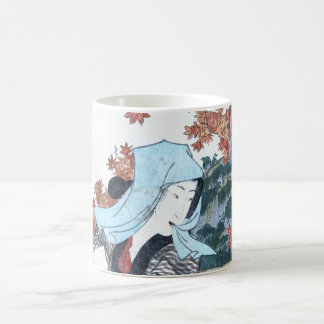 Japans ukiyo-E Momiji aan onna door Kunisada Koffiemok