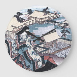 Japans Ukiyo-e Print met een Uitzicht van Kyoto Grote Klok