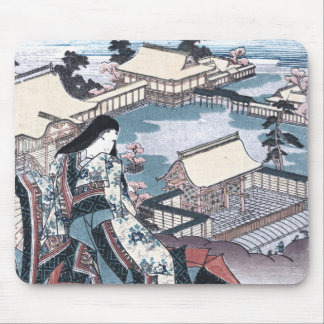 Japans Ukiyo-e Print met een Uitzicht van Kyoto Muismat