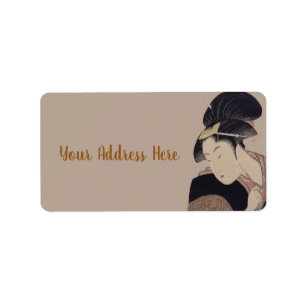 Japans Ukiyo-e Woman Portret III Etiket